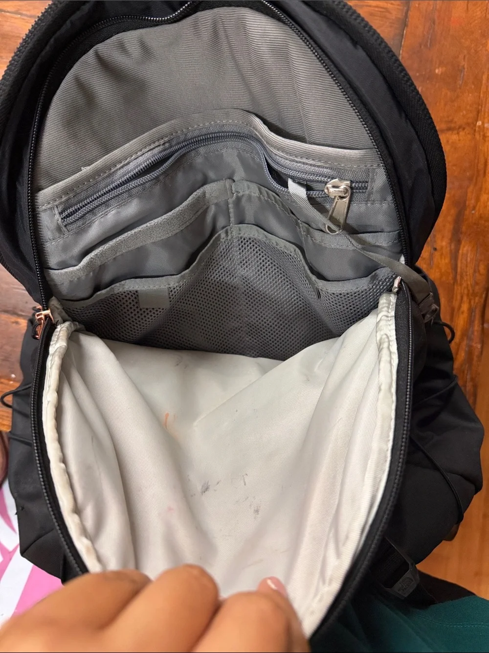 The North Face Black Bungee Front Backpack
